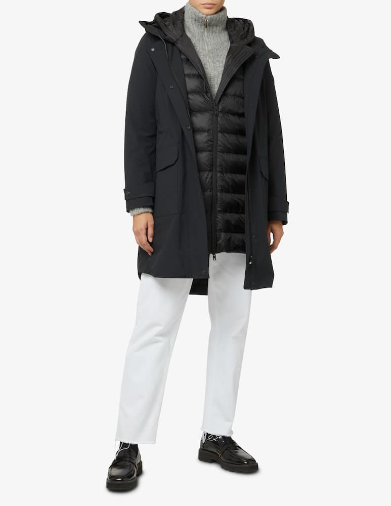 rinascente Woolrich Cappotto maxi military 3in1 - Nero