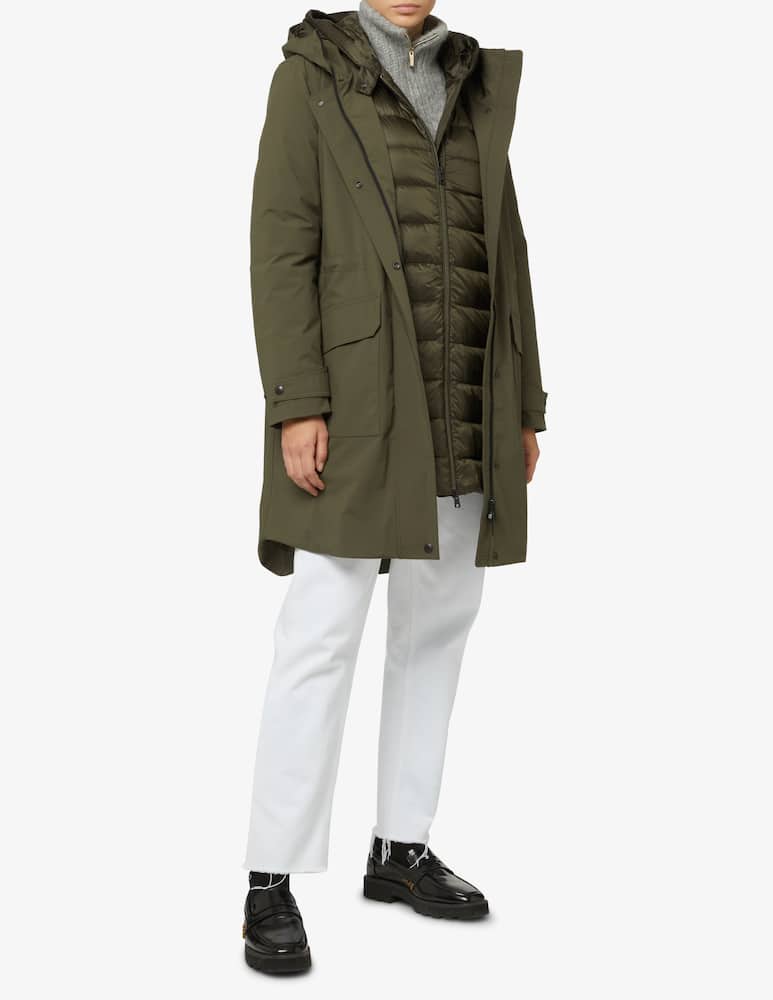 rinascente Woolrich Cappotto maxi military 3in1 - Oliva