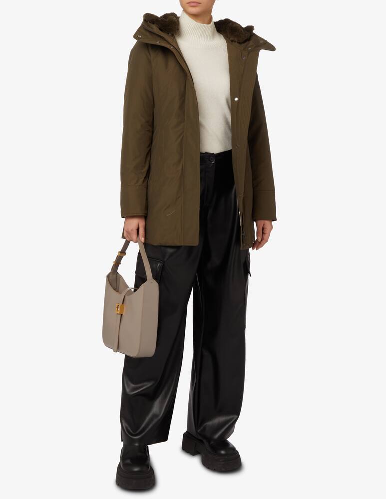 rinascente Woolrich Boulder cotton blend parka eco coat - Olive