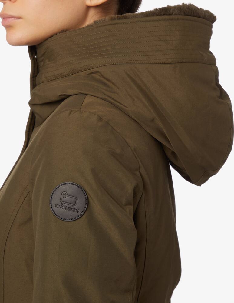 rinascente Woolrich Boulder cotton blend parka eco coat - Olive