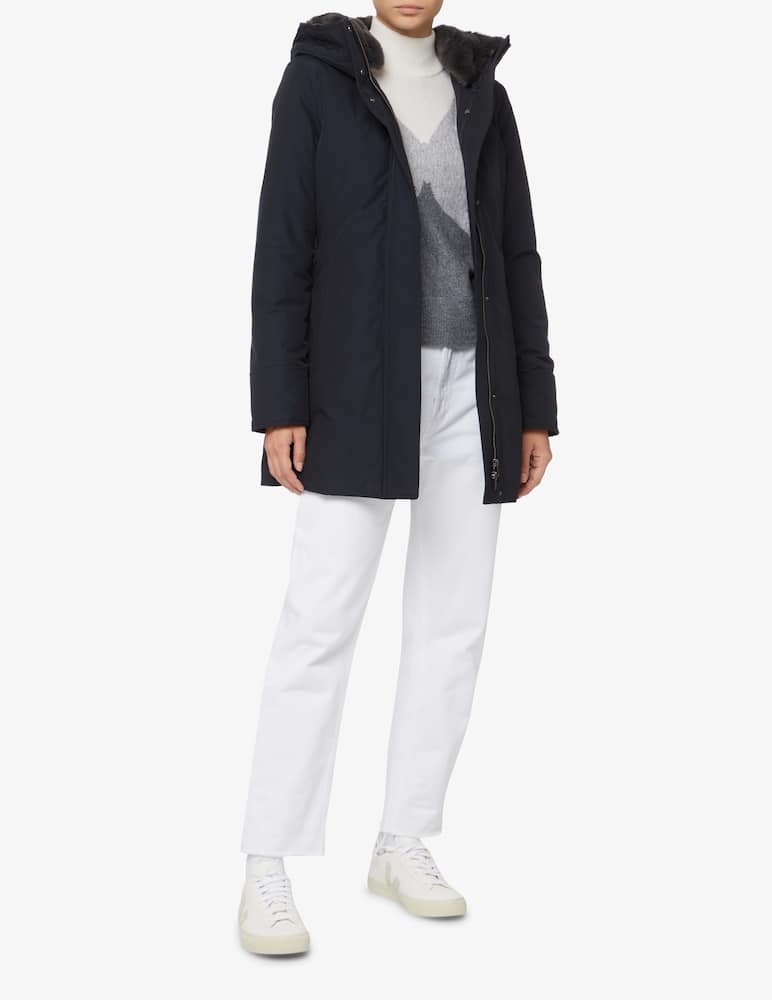 rinascente Woolrich Boulder cotton blend parka eco coat - Blue