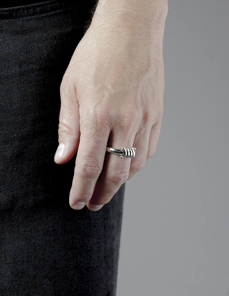 NOVE25 Ring modulo spinato - silver - picture 2 NOVE25 Ring modulo spinato - silver - picture 2