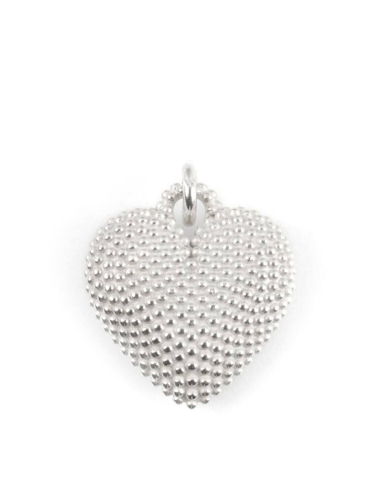 rinascente NOVE25 Collana pendente cuore pieno puntinato bianco f040 l70