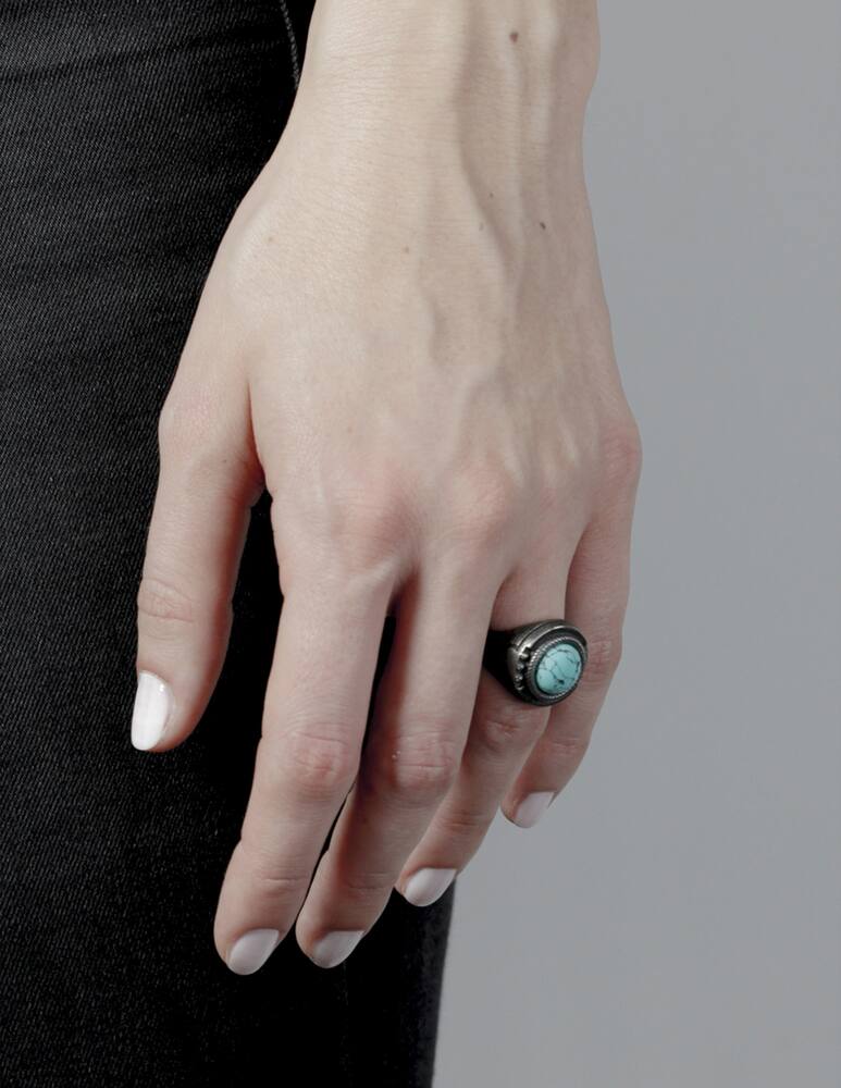 rinascente NOVE25 Chevalier geometric frieze turquoise