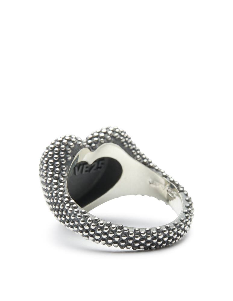 rinascente NOVE25 Dotted Heart signet ring