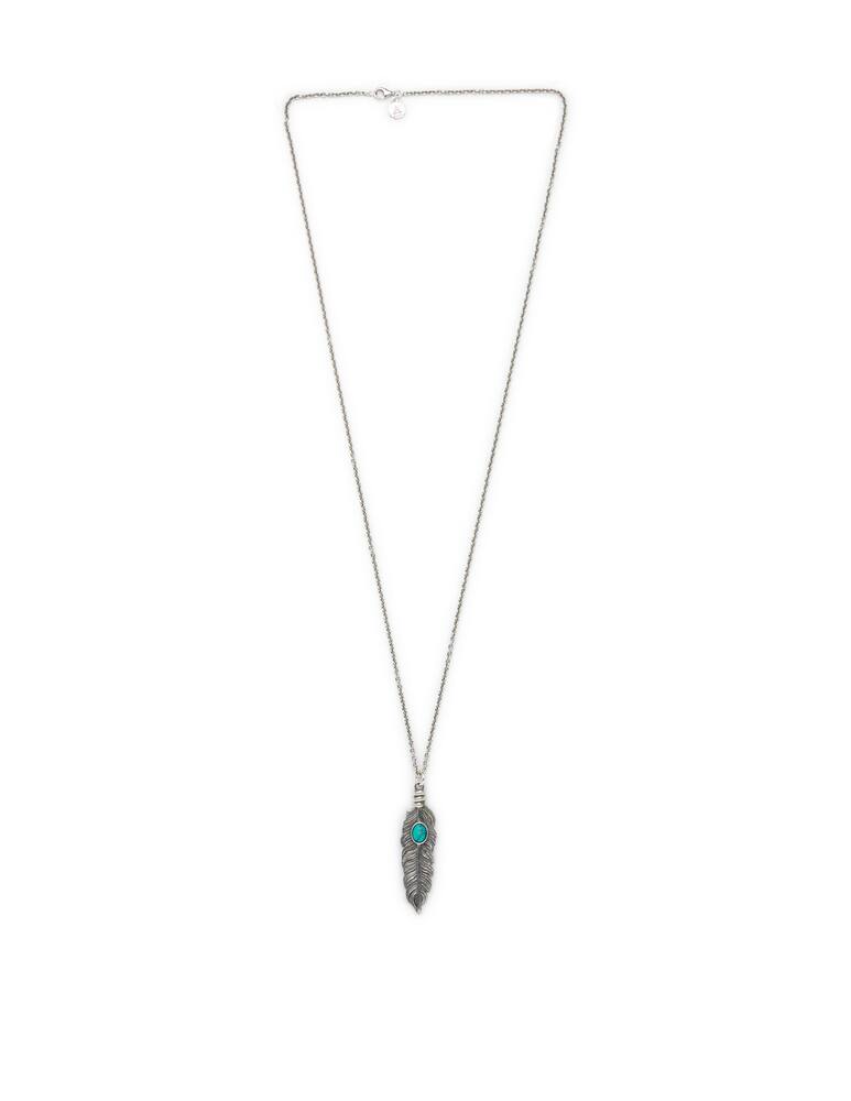 rinascente NOVE25 Turquoise oval eagle feather pendant necklace f060 l70