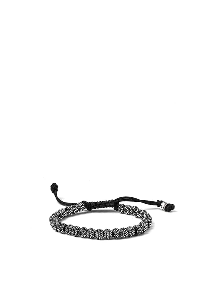 NOVE25 Bracelet corda elementi tondi puntinati - picture 1 NOVE25 Bracelet corda elementi tondi puntinati - picture 1