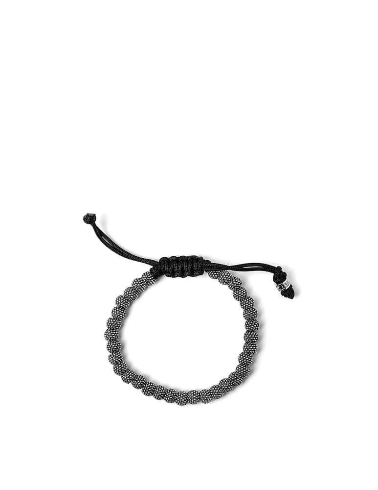 NOVE25 Bracelet corda elementi tondi puntinati - picture 2 NOVE25 Bracelet corda elementi tondi puntinati - picture 2