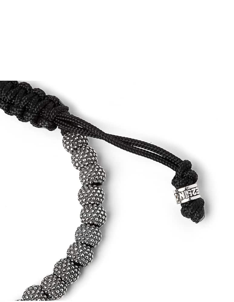 NOVE25 Bracelet corda elementi tondi puntinati - picture 3 NOVE25 Bracelet corda elementi tondi puntinati - picture 3