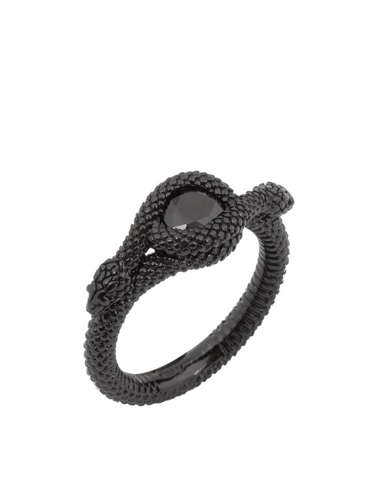 NOVE25 Fedina serpente solitario zirconia cubica nera - immagine 1 NOVE25 Fedina serpente solitario zirconia cubica nera - immagine 1