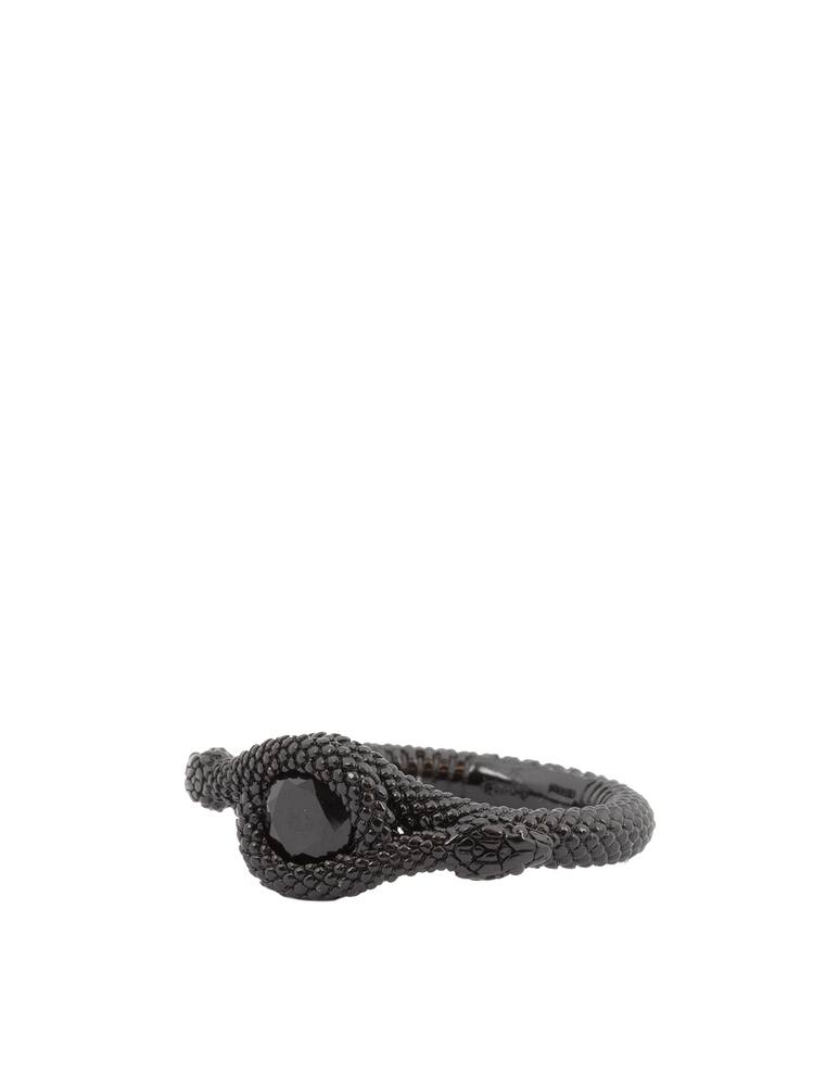 NOVE25 Fedina serpente solitario zirconia cubica nera - immagine 3 NOVE25 Fedina serpente solitario zirconia cubica nera - immagine 3