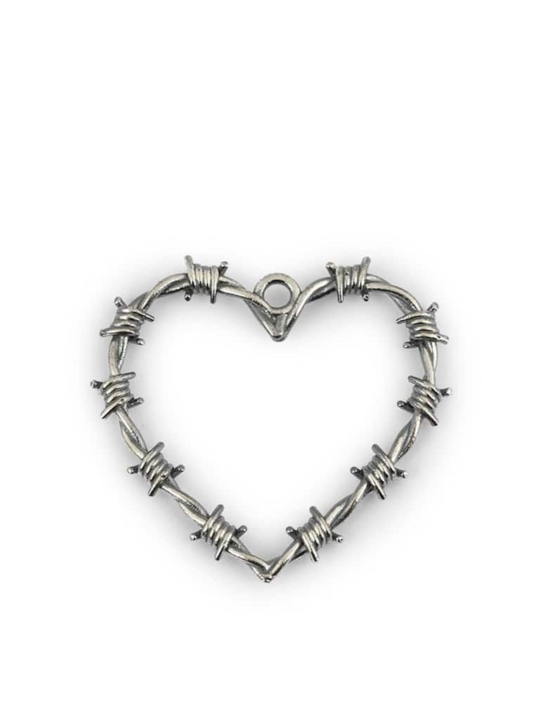 rinascente NOVE25 Barbed wire heart necklace