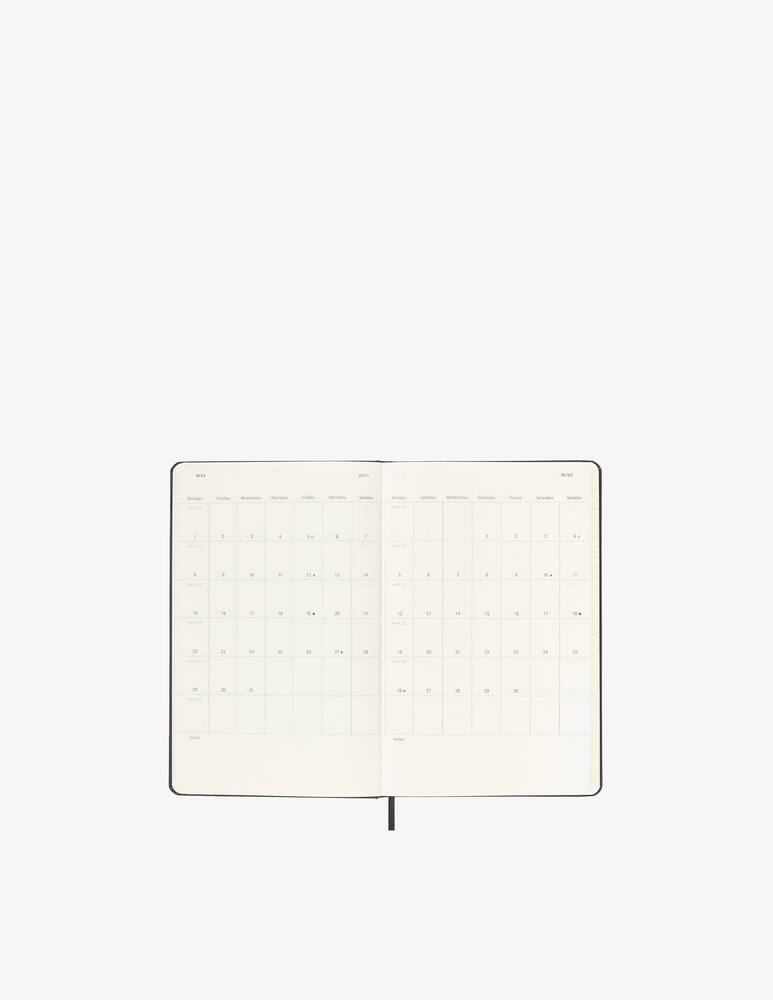 rinascente Moleskine Wkly Ntbk Lg Blk Hard - Black