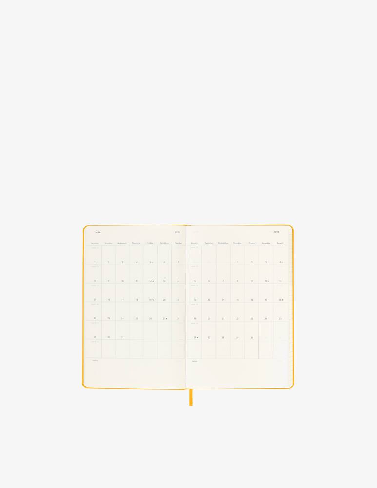 rinascente Moleskine 12 Mesi Settimanale  Large Orange Ylw Hard - Giallo