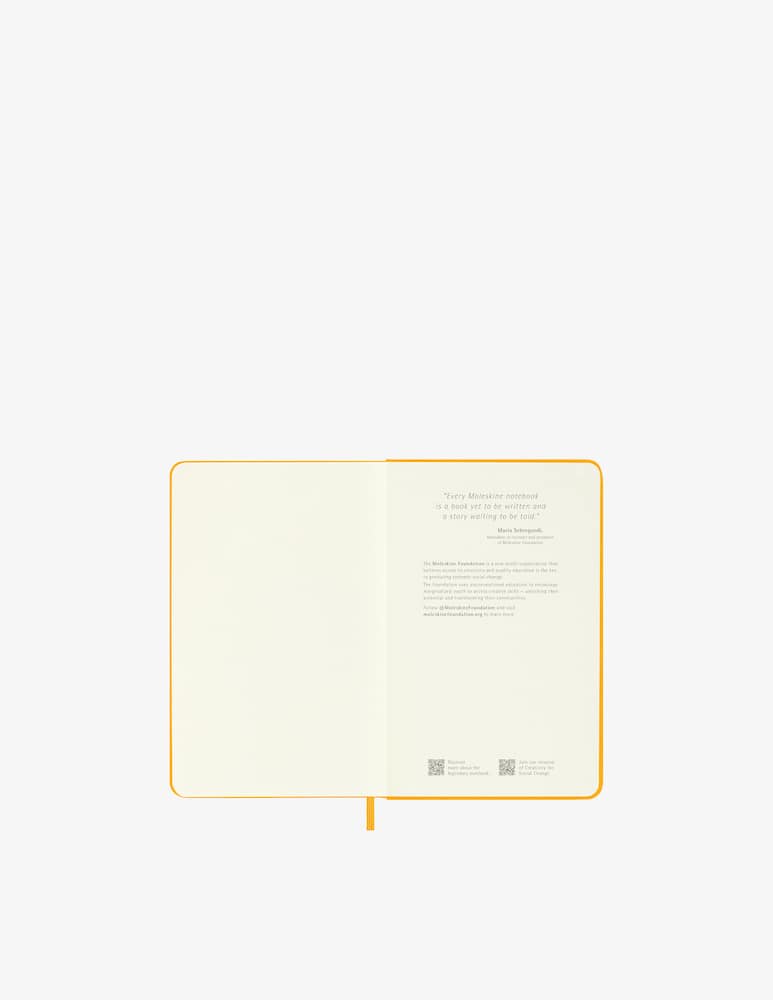 rinascente Moleskine Notebook Pk Rul Orange Ylw Hard Silk - Yellow