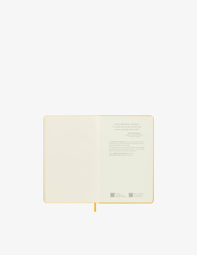 rinascente Moleskine Notebook Lg Rul Orange Ylw Hard Silk - Yellow