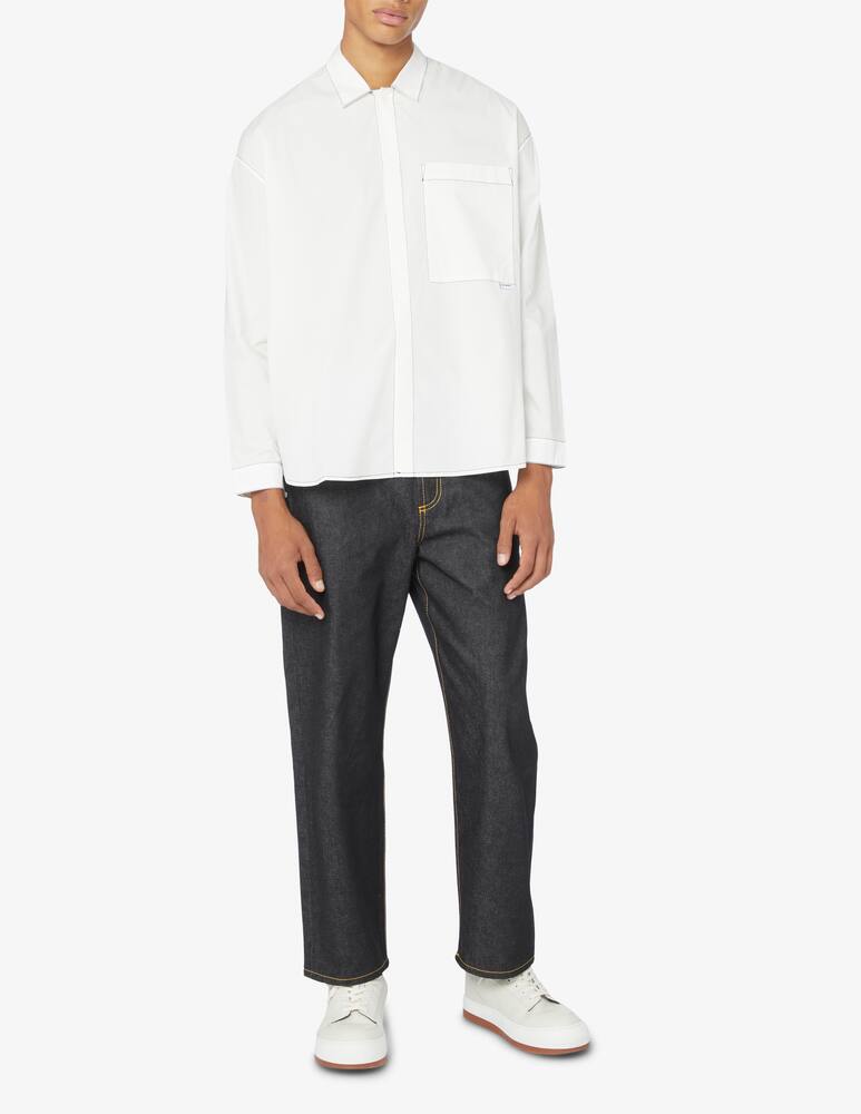rinascente Sunnei Over shirt pocket with contrast stitching - White