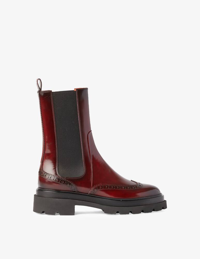 Santoni Gombles chelsea floes boots - Red - picture 1 Santoni Gombles chelsea floes boots - Red - picture 1