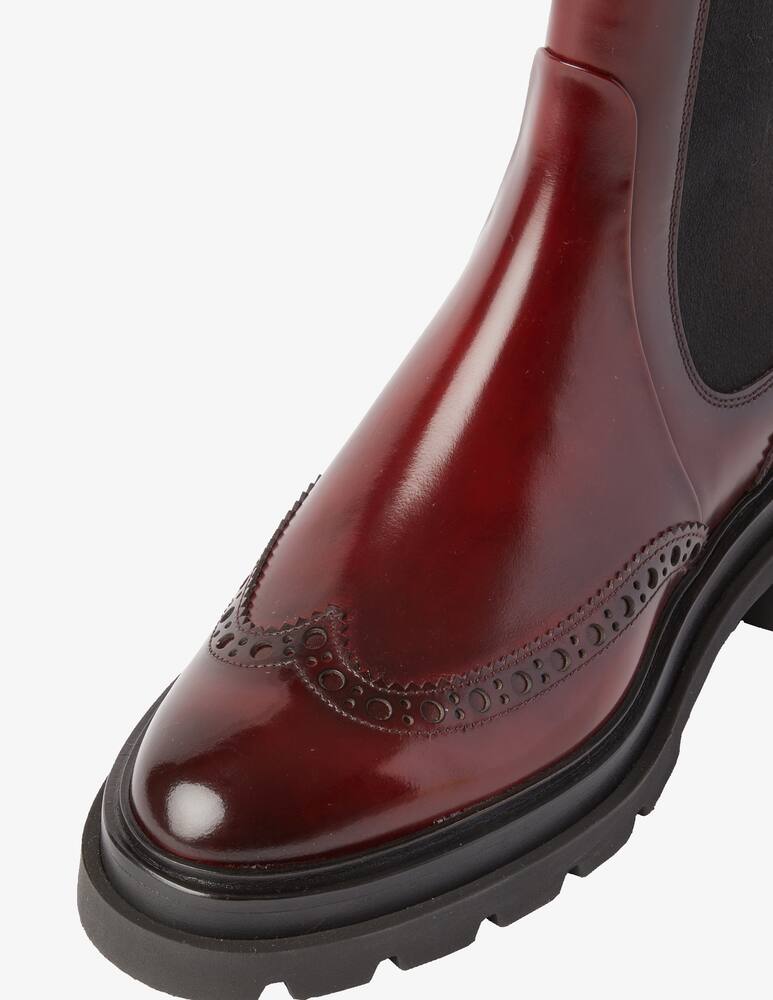 Santoni Gombles chelsea floes boots - Red - picture 2 Santoni Gombles chelsea floes boots - Red - picture 2