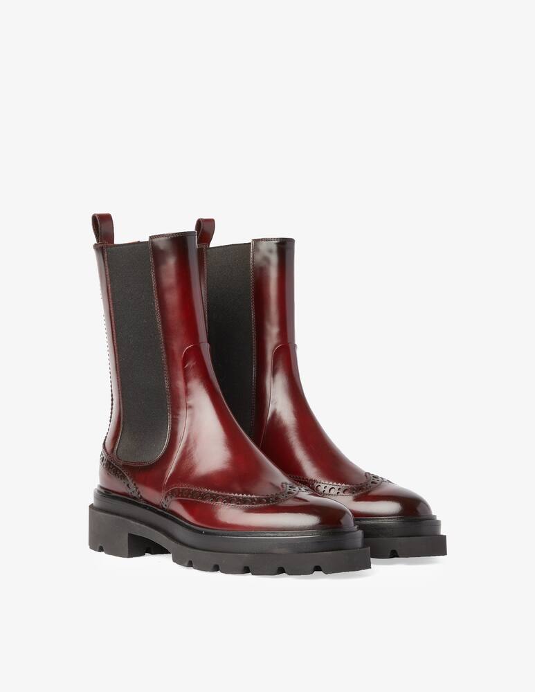 Santoni Gombles chelsea floes boots - Red - picture 3 Santoni Gombles chelsea floes boots - Red - picture 3