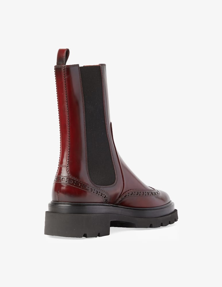 rinascente Santoni Gombles chelsea floes boots - Red