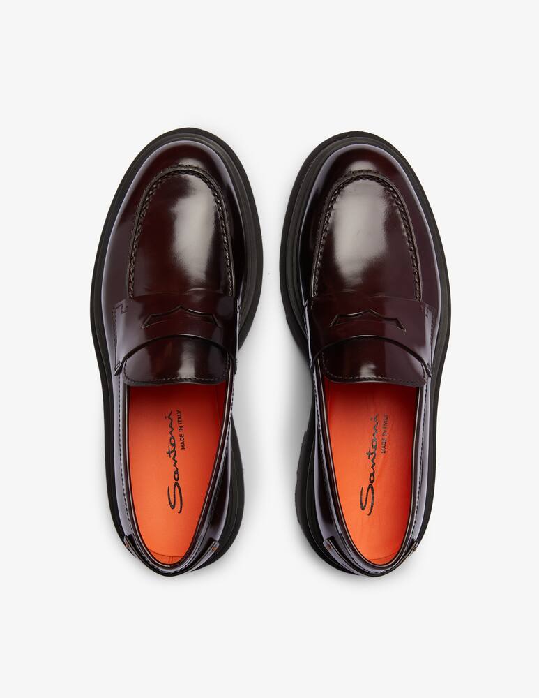 rinascente Santoni Mocassini in pelle - Rosso