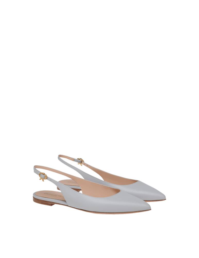 rinascente Gianvito Rossi Ribbon 05 leather sling back ballet flats