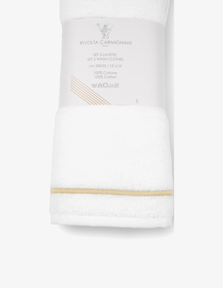 rinascente Rivolta Carmignani Cordonetto Wash Cloths 3 Pcs. Set