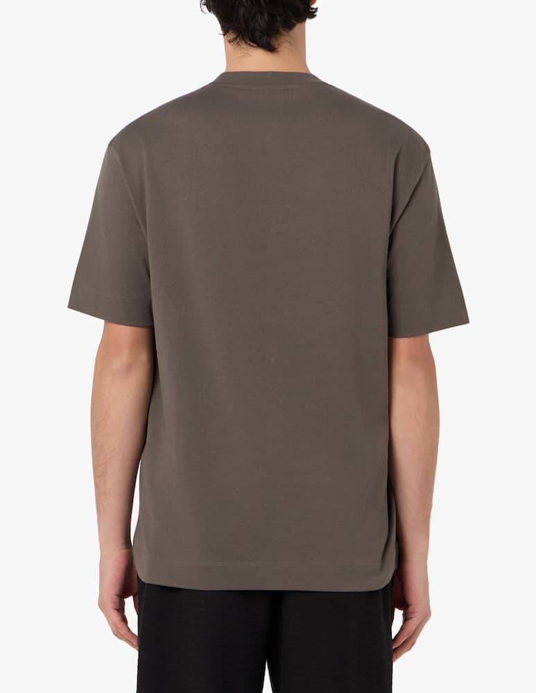 Emporio Armani T-shirt logo script embroidery - immagine 3