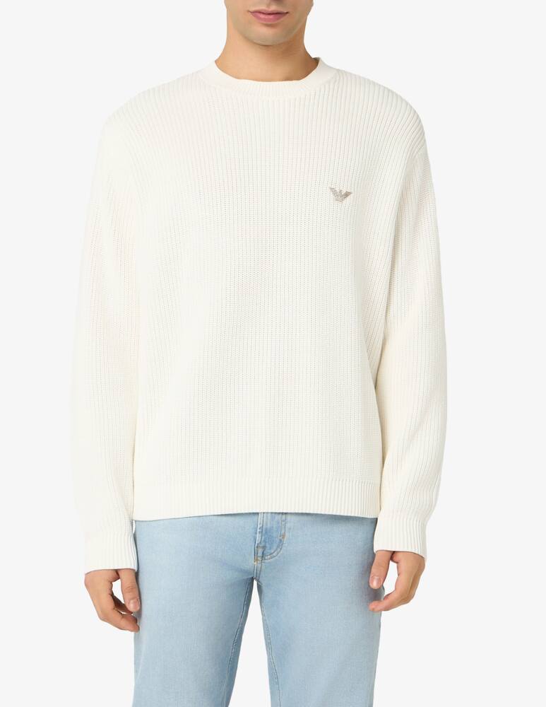 Emporio Armani Cotton eagle crewneck jumper - picture 1 Emporio Armani Cotton eagle crewneck jumper - picture 1