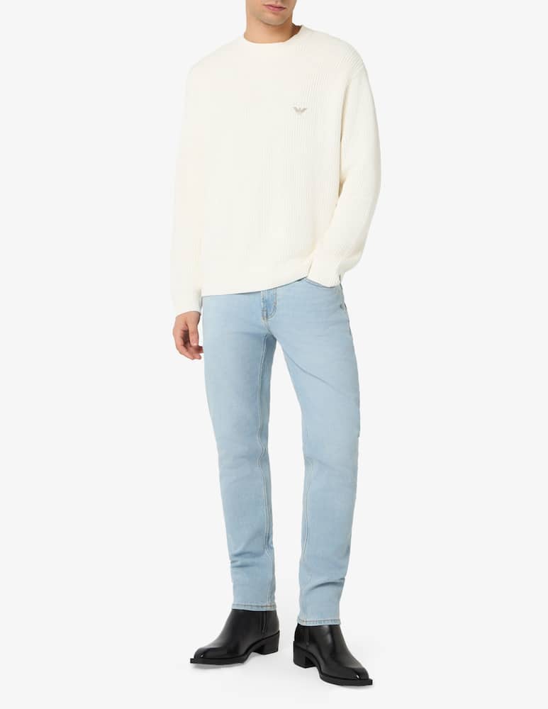 Emporio Armani Cotton eagle crewneck jumper - picture 2 Emporio Armani Cotton eagle crewneck jumper - picture 2