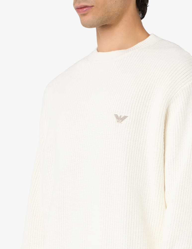 Emporio Armani Cotton eagle crewneck jumper - picture 4 Emporio Armani Cotton eagle crewneck jumper - picture 4