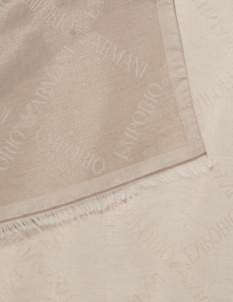 rinascente Emporio Armani Lurex logo stole