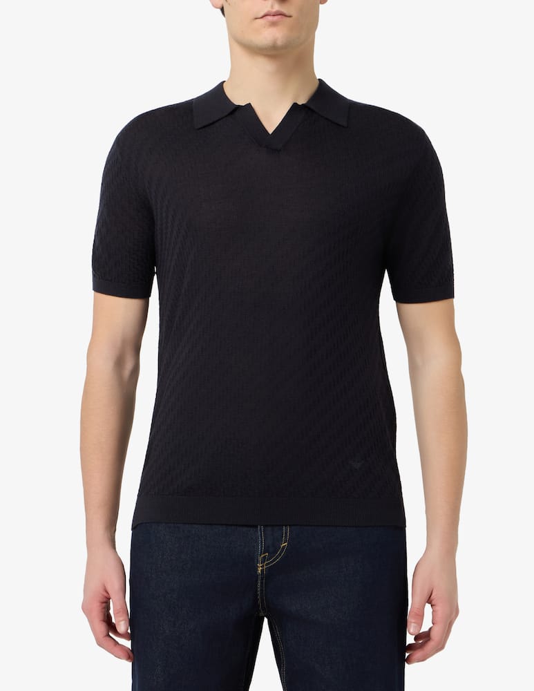 Emporio Armani Polo manica corta collo aperto - immagine 1 Emporio Armani Polo manica corta collo aperto - immagine 1