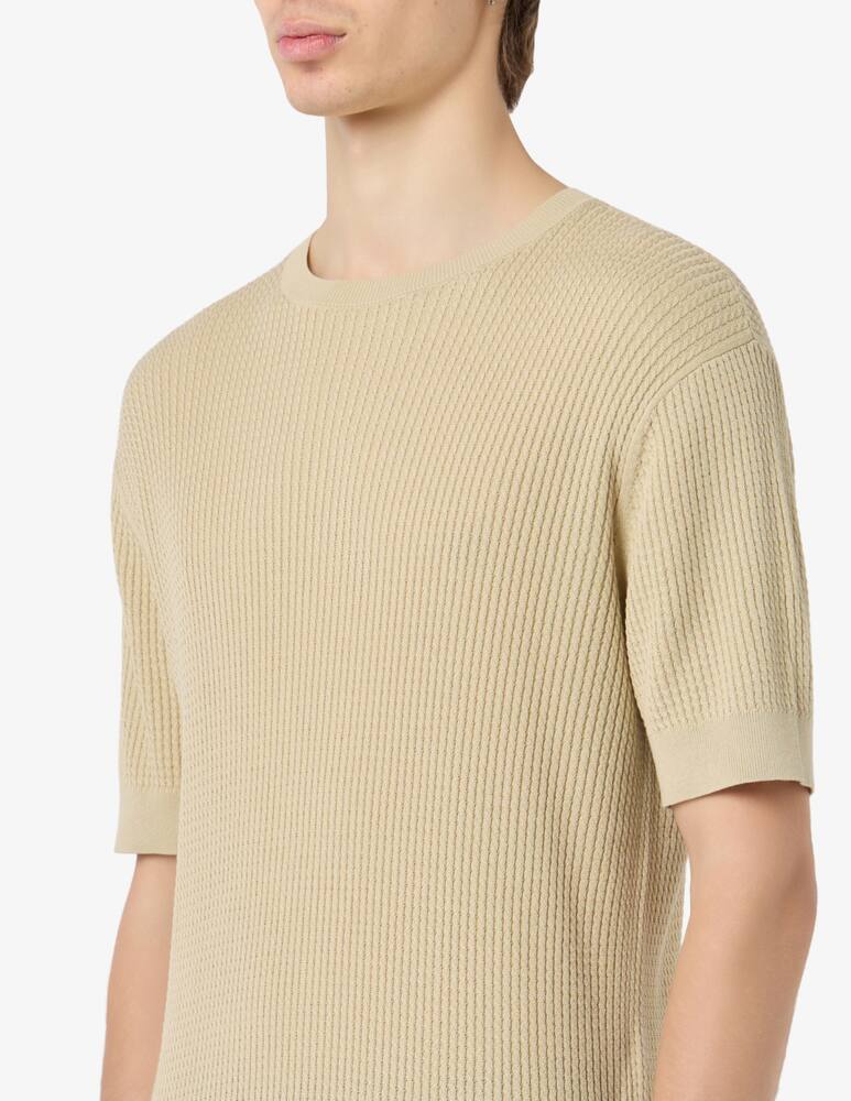 rinascente Emporio Armani Ribbed short sleeve jumper