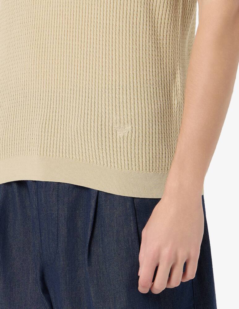 rinascente Emporio Armani Ribbed short sleeve jumper