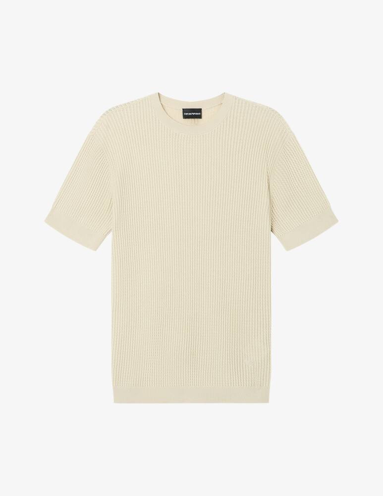 rinascente Emporio Armani Ribbed short sleeve jumper