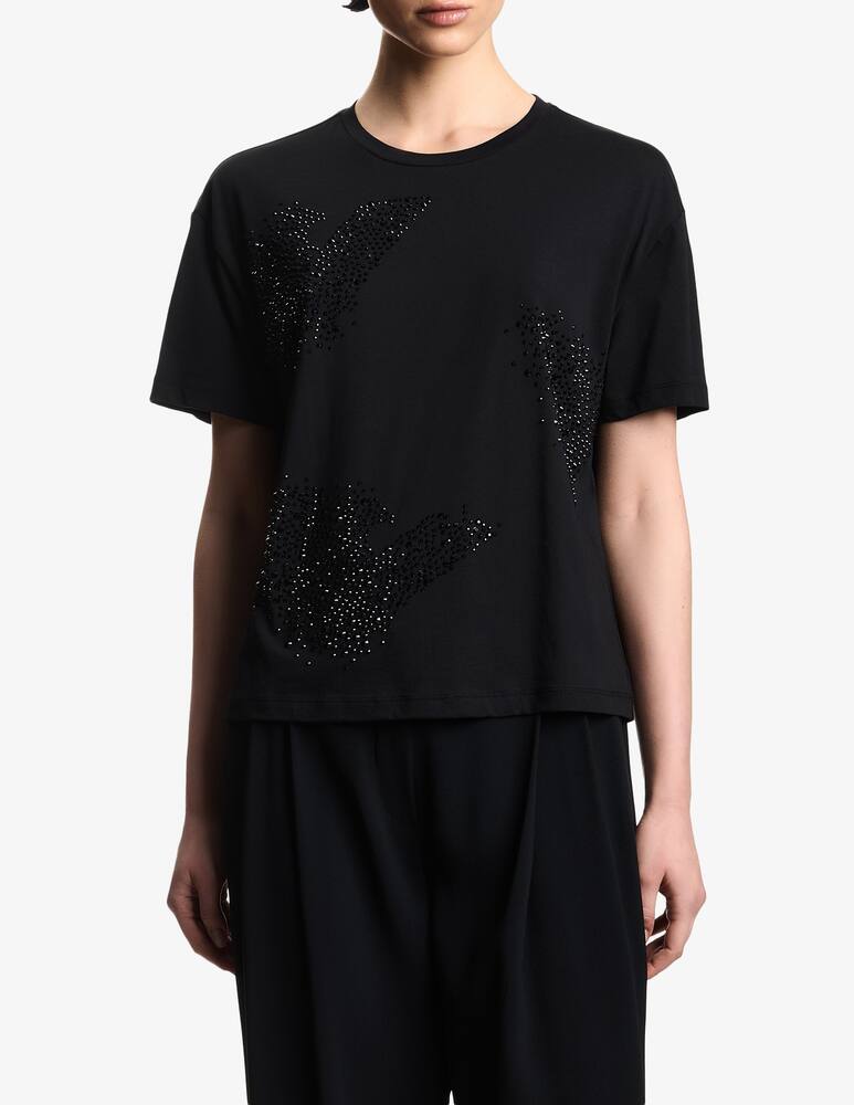 Emporio Armani Logo strass t-shirt - picture 1 Emporio Armani Logo strass t-shirt - picture 1