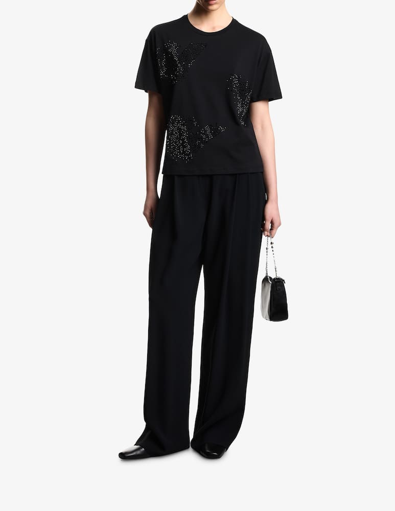 rinascente Emporio Armani T-shirt con logo in strass