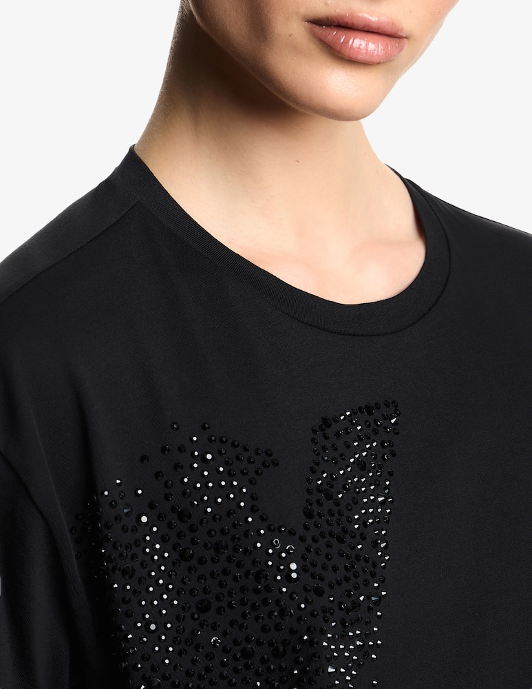 rinascente Emporio Armani T-shirt con logo in strass