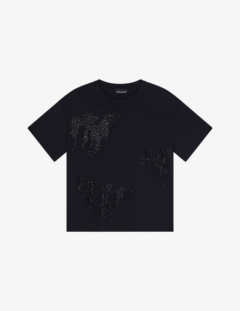 Emporio Armani Logo strass t-shirt - picture 5 Emporio Armani Logo strass t-shirt - picture 5