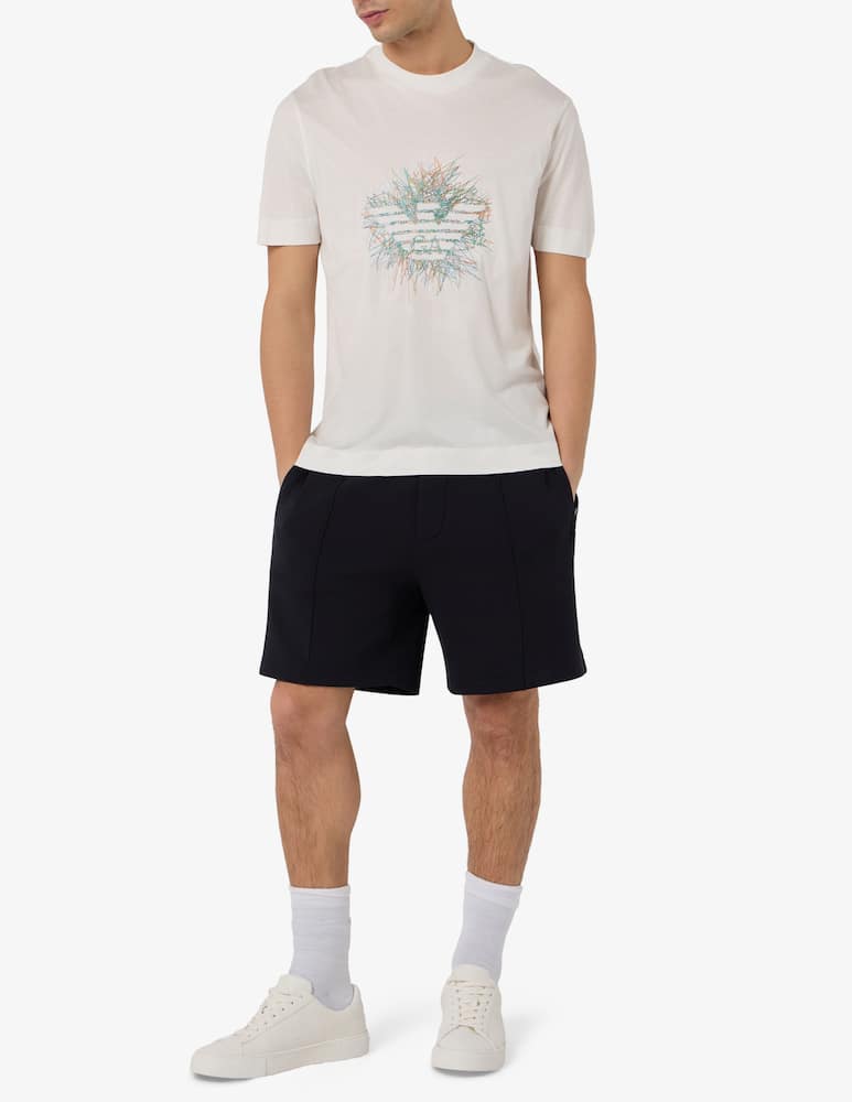 rinascente Emporio Armani T-shirt ricamo multicolor
