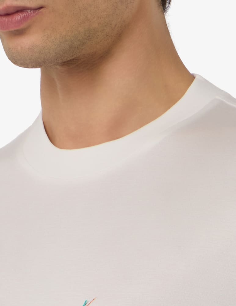 rinascente Emporio Armani T-shirt ricamo multicolor