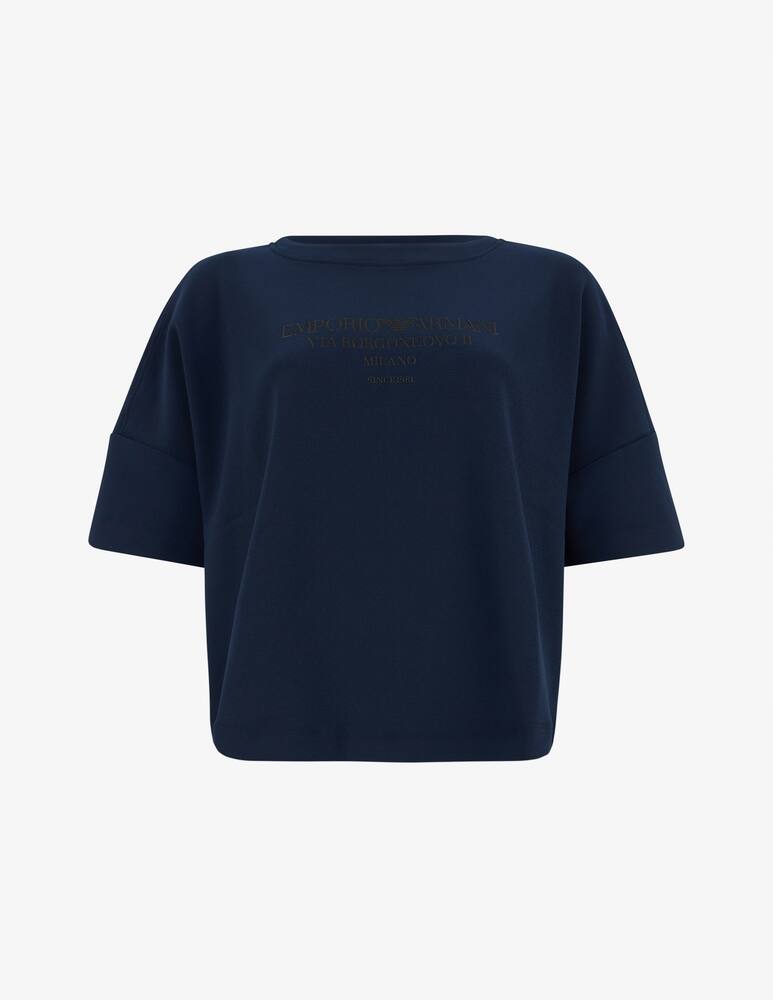 Emporio Armani T-shirt logo cropped - immagine 1 Emporio Armani T-shirt logo cropped - immagine 1
