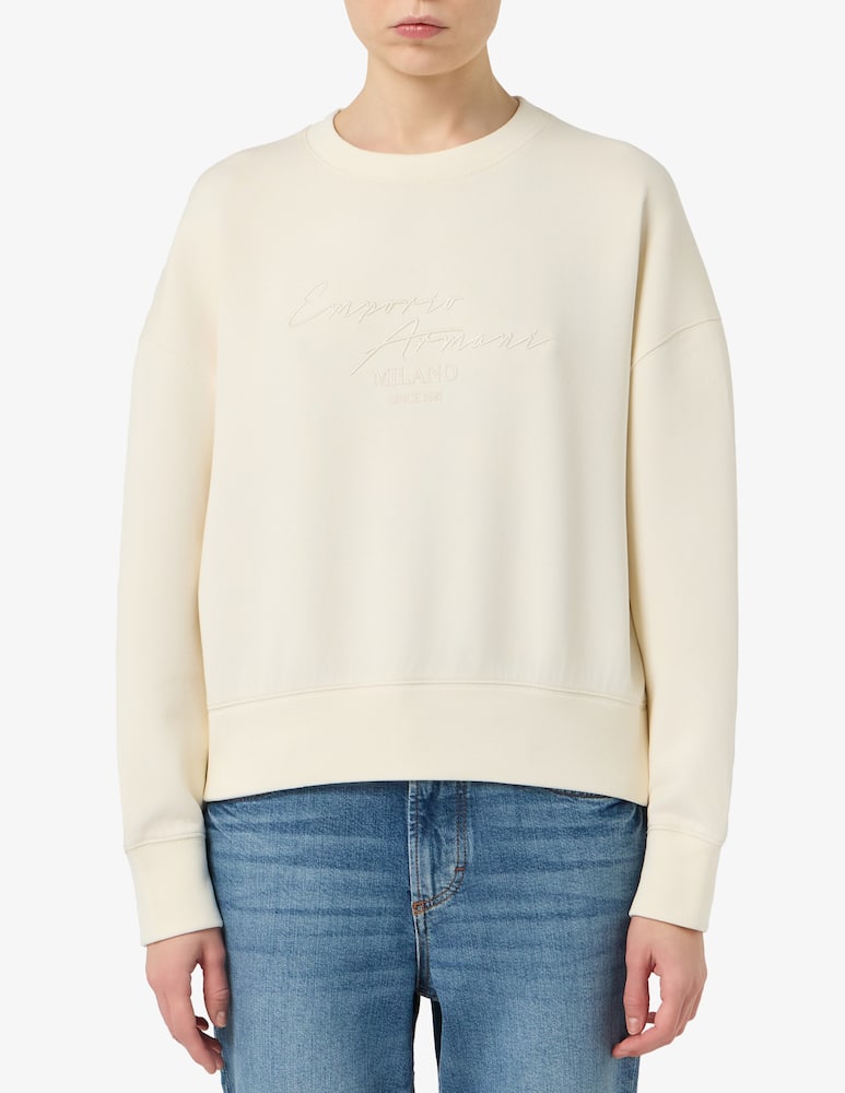 rinascente Emporio Armani Logo jersey sweatshirt