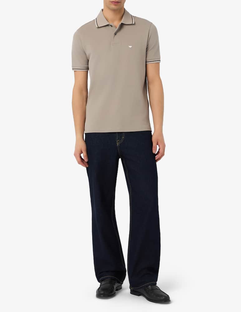 rinascente Emporio Armani Polo shirt with contrast trim