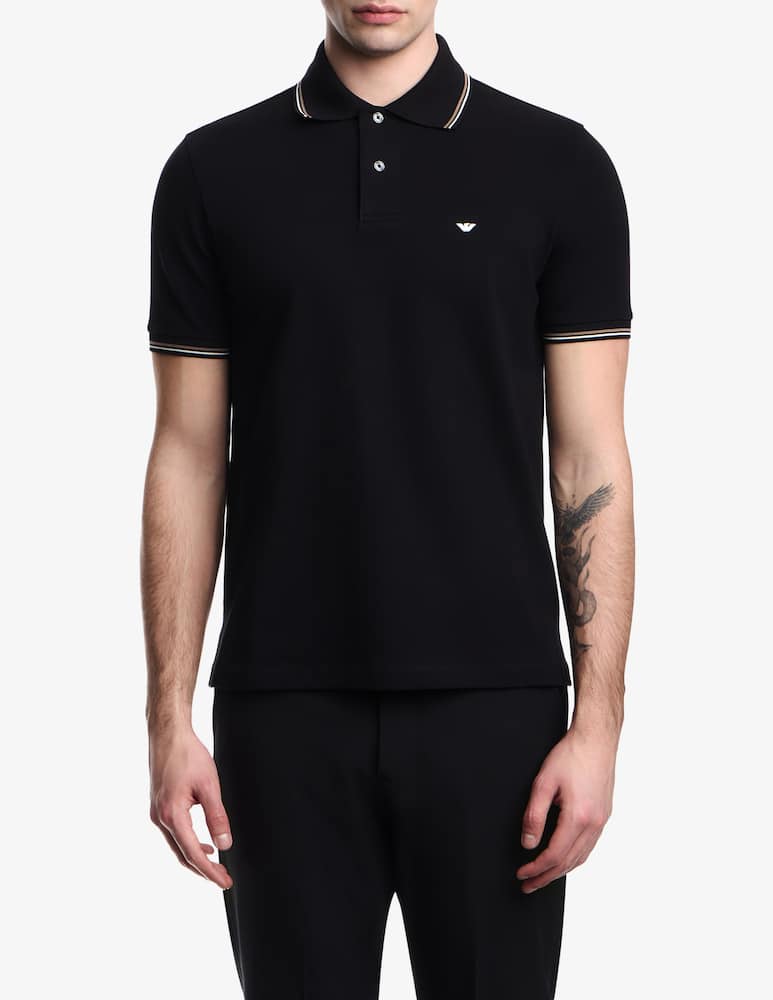 rinascente Emporio Armani Polo shirt with contrast trim