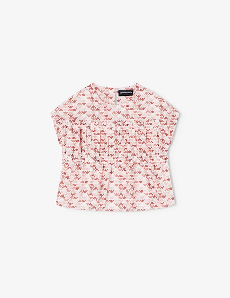rinascente Emporio Armani Patterned gathered t-shirt