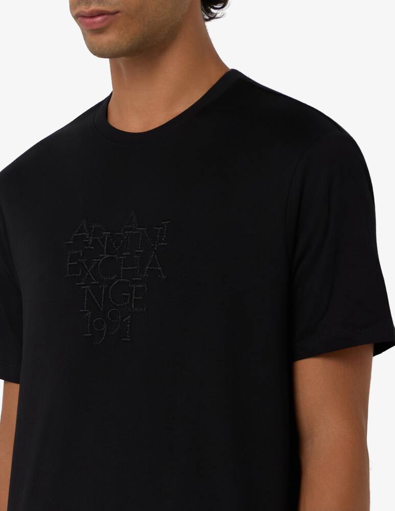 rinascente Armani Exchange stitching lettering t-shirt