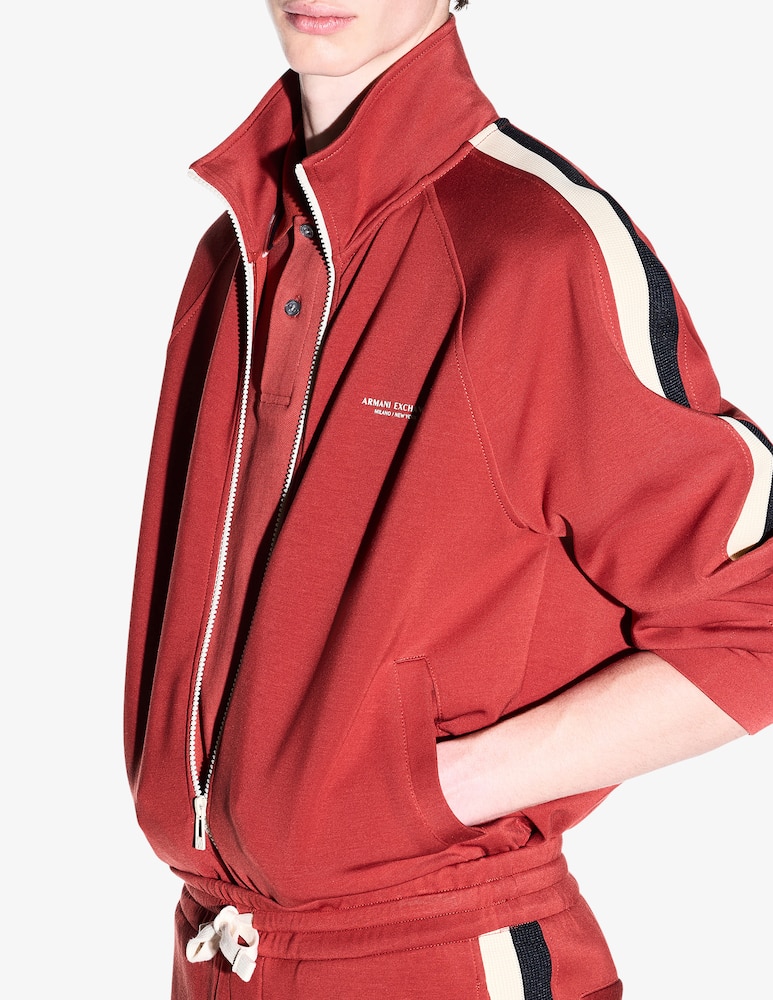 rinascente Armani Exchange Zip-up sweatshirt with tape